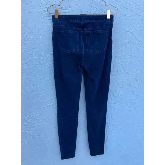 SPANX Womens Pull On High Rise Elastic Waist Skinny Leggings Jeans Blue Sz M - Picture 2 of 13